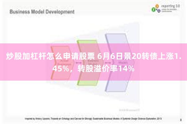 炒股加杠杆怎么申请股票 6月6日景20转债上涨1.45%，转股溢价率14%