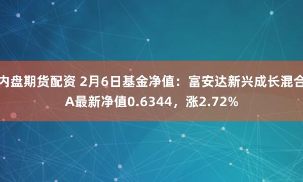 内盘期货配资 2月6日基金净值：富安达新兴成长混合A最新净值0.6344，涨2.72%